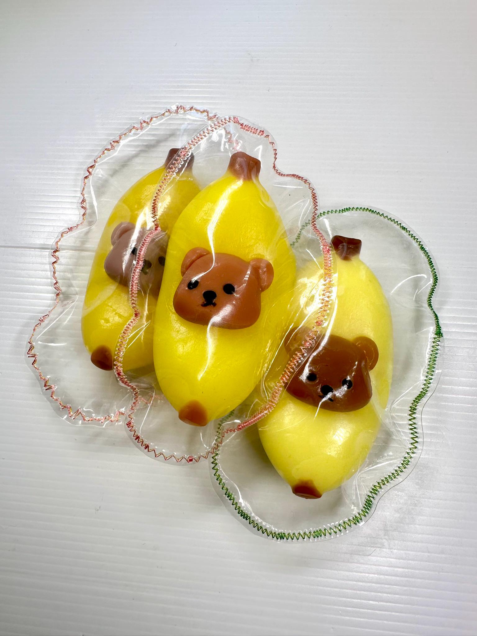 Handmade Banana Bear Squishy | Slow-Rise Sensory Fidget Toy