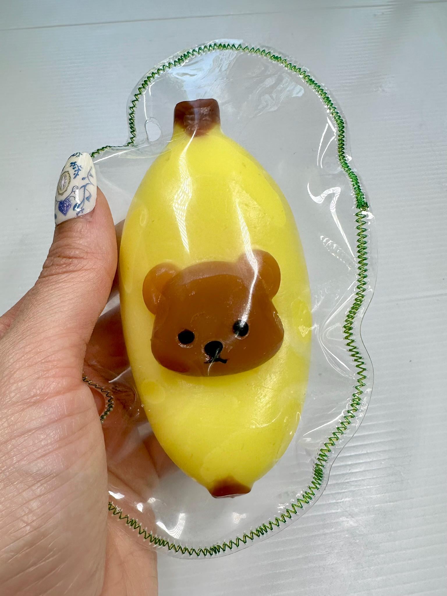 Handmade Banana Bear Squishy | Slow-Rise Sensory Fidget Toy thumbnail 2