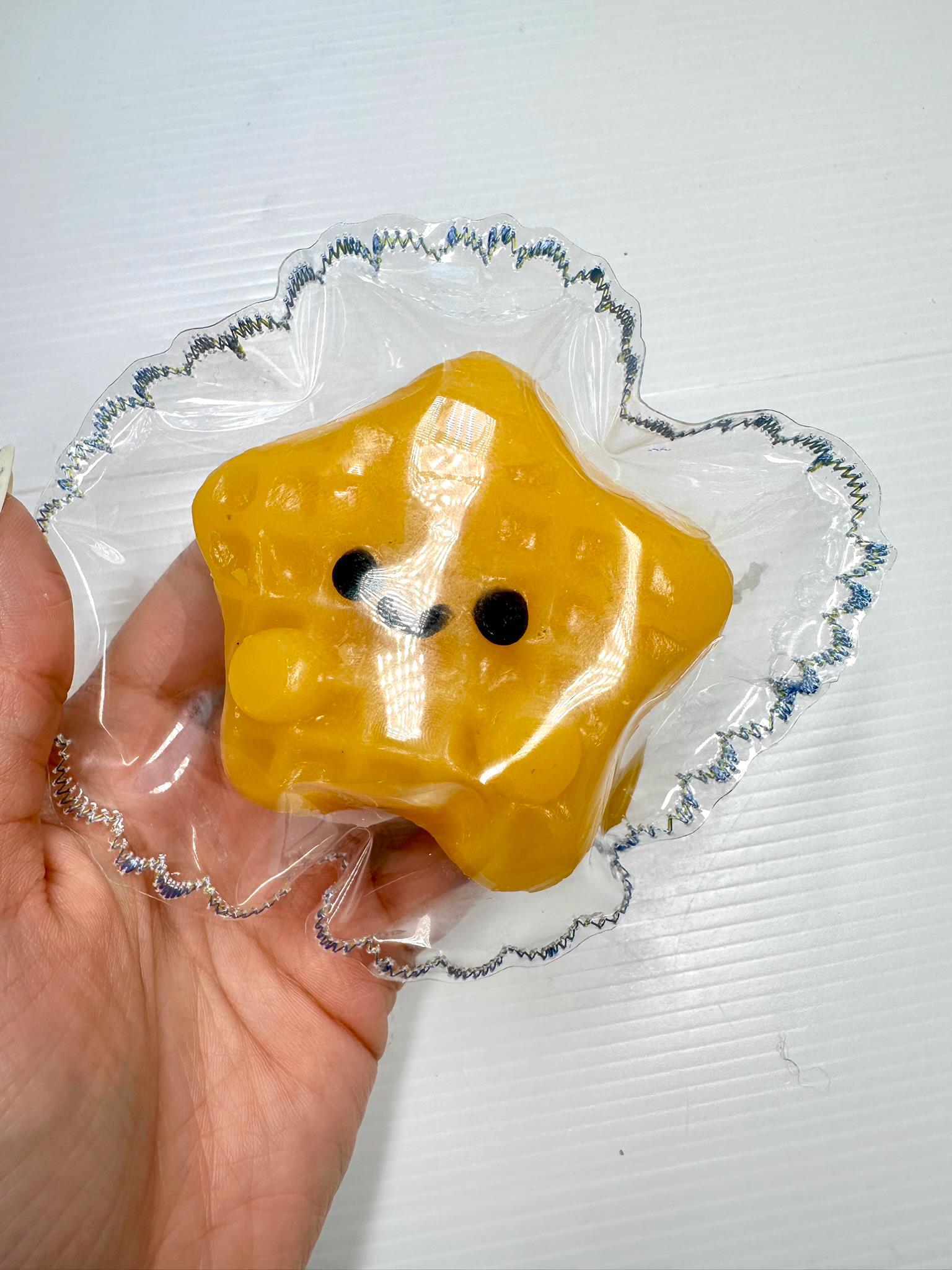 Handmade Star Waffle Squishy | Slow-Rise Stress Relief | Sensory Fidget Toy | Kawaii Gift thumbnail 2