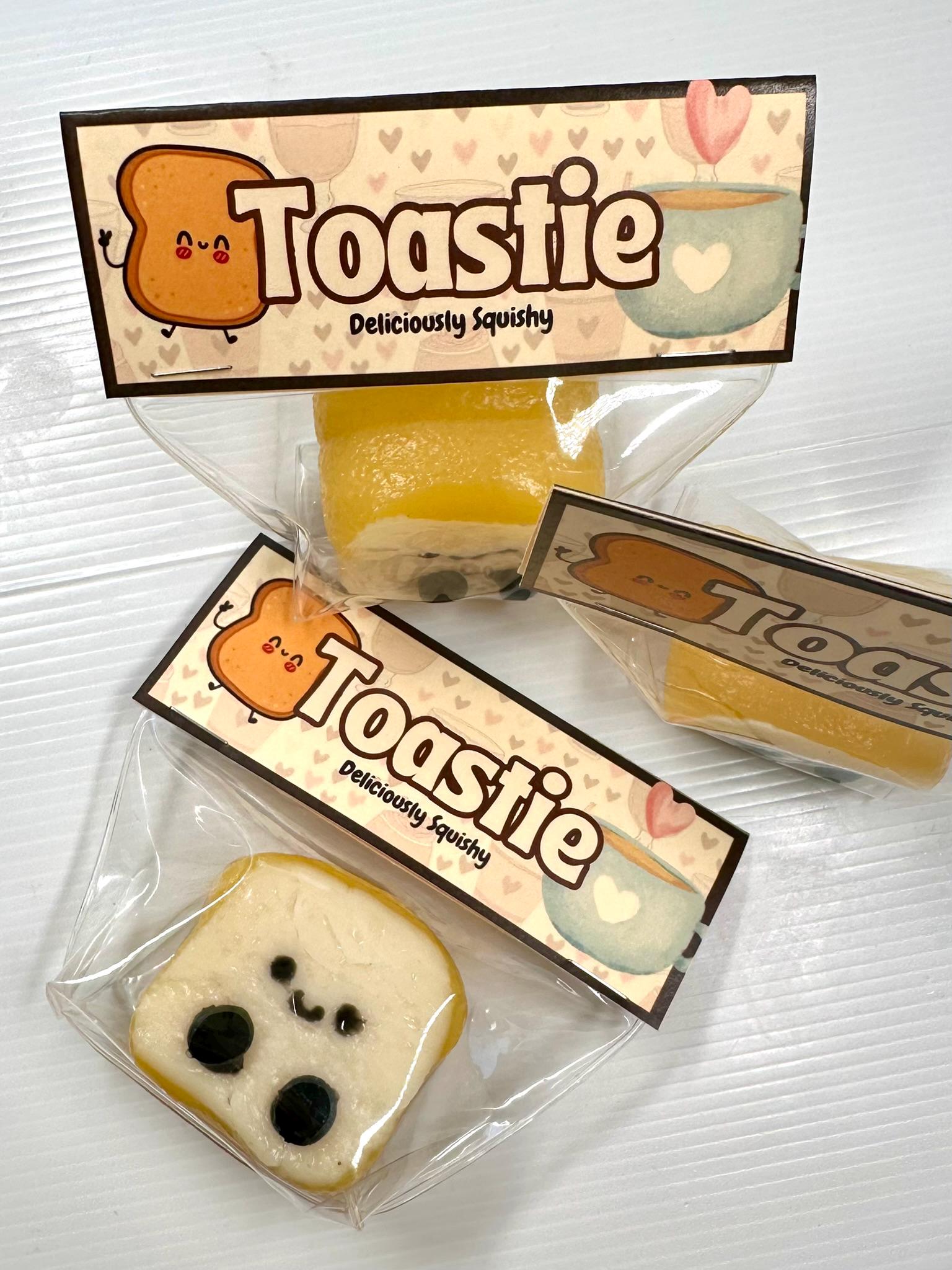 Handmade Toastie Squishy Toy | Slow-Rise Stress Relief | Sensory Fidget Toy or Gift