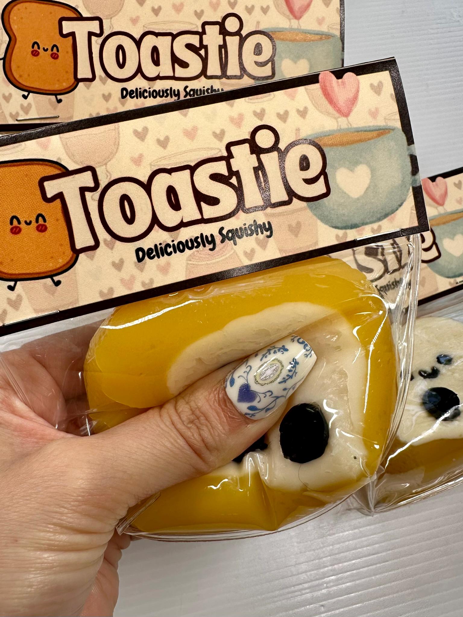 Handmade Toastie Squishy Toy | Slow-Rise Stress Relief | Sensory Fidget Toy or Gift thumbnail 3