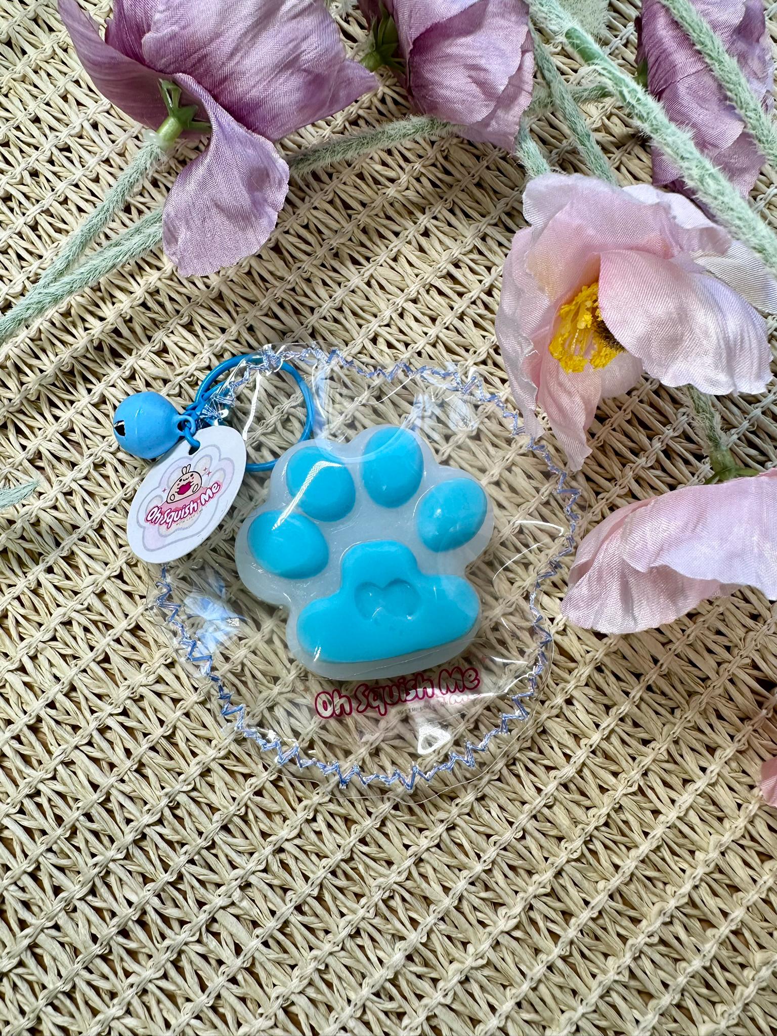 Handmade Translucent Paw splashed blue thumbnail 2