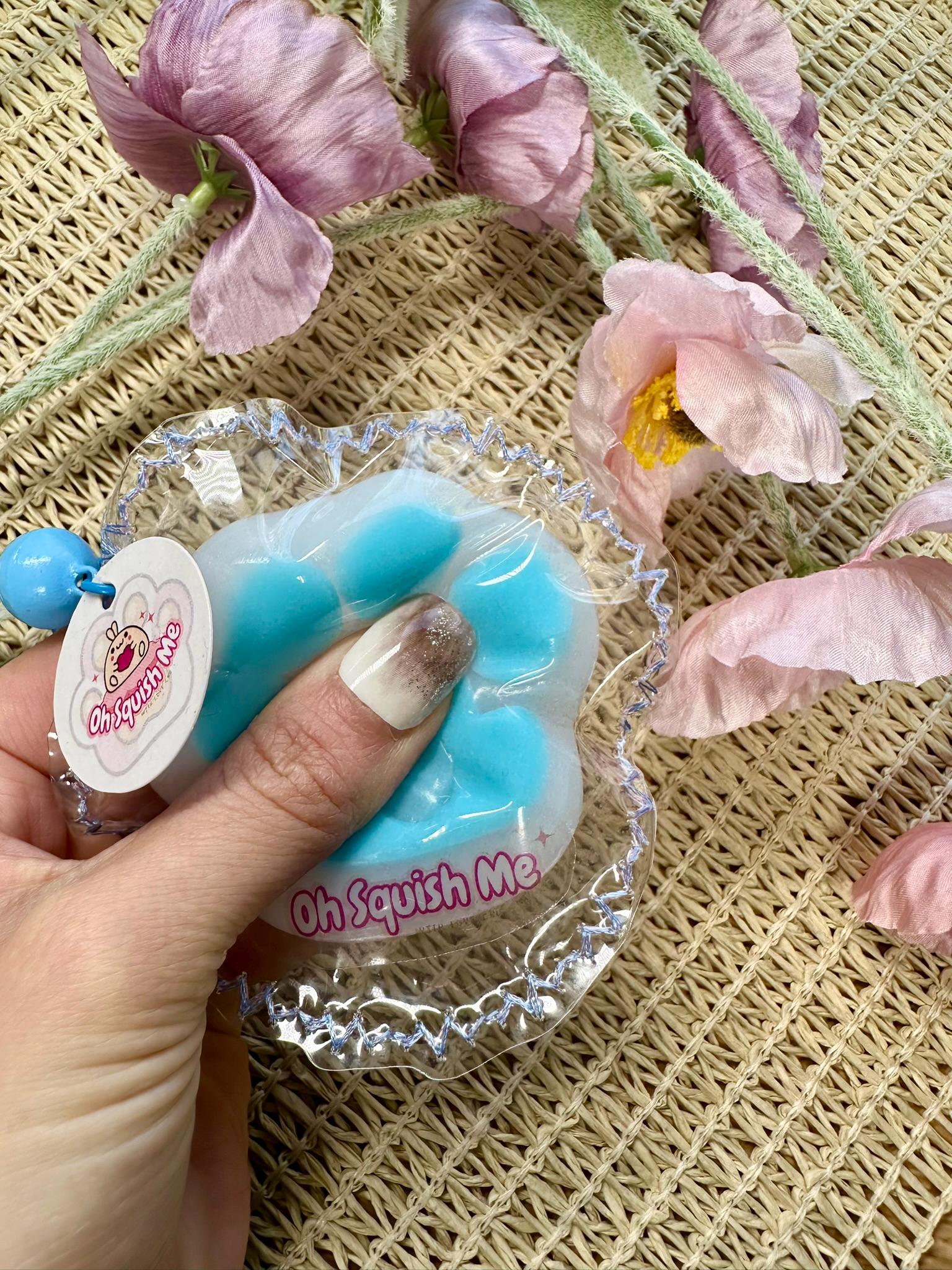 Handmade Translucent Paw splashed blue thumbnail 3