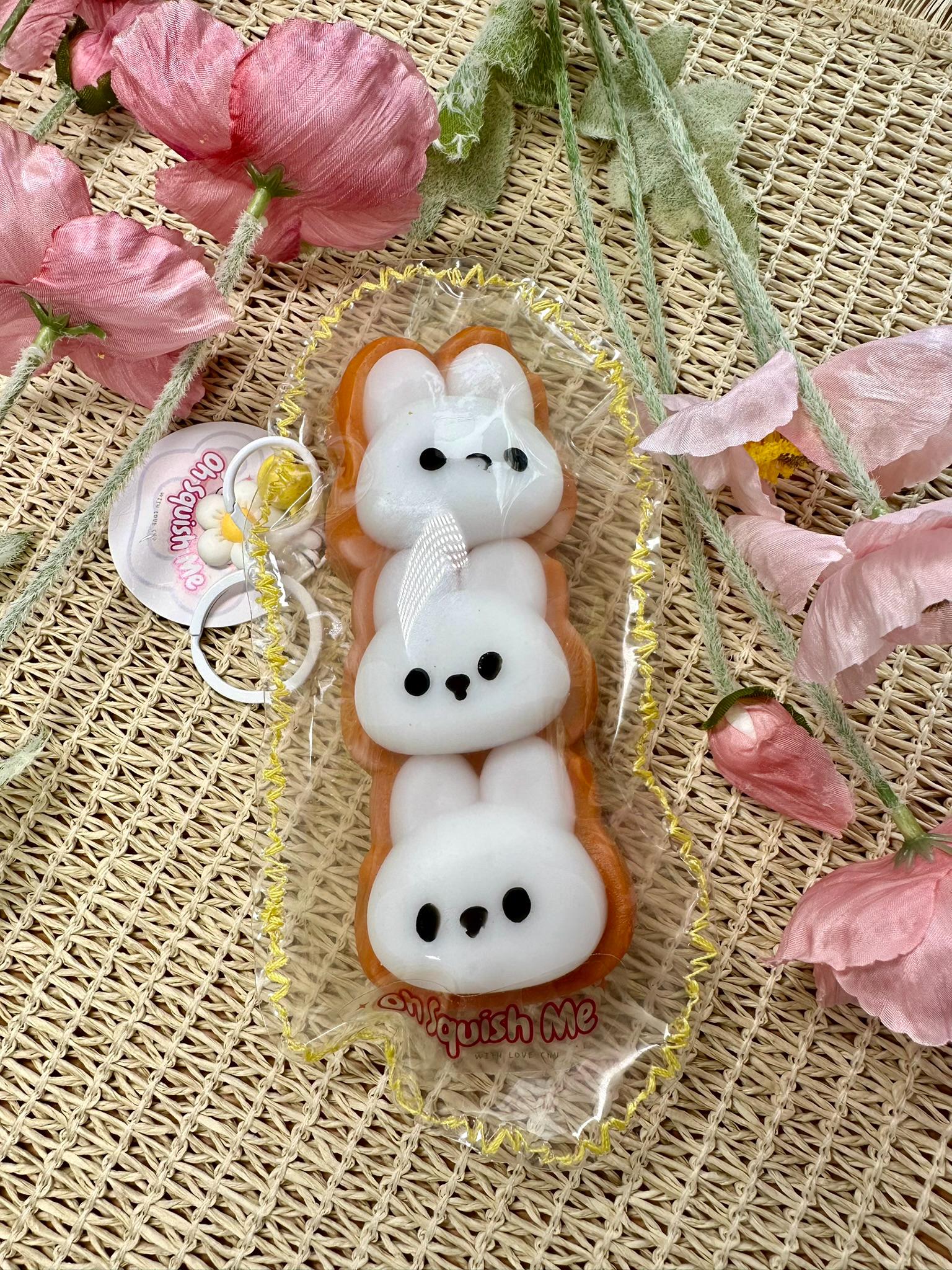 Handmade Triple Bunny Buns Squishy