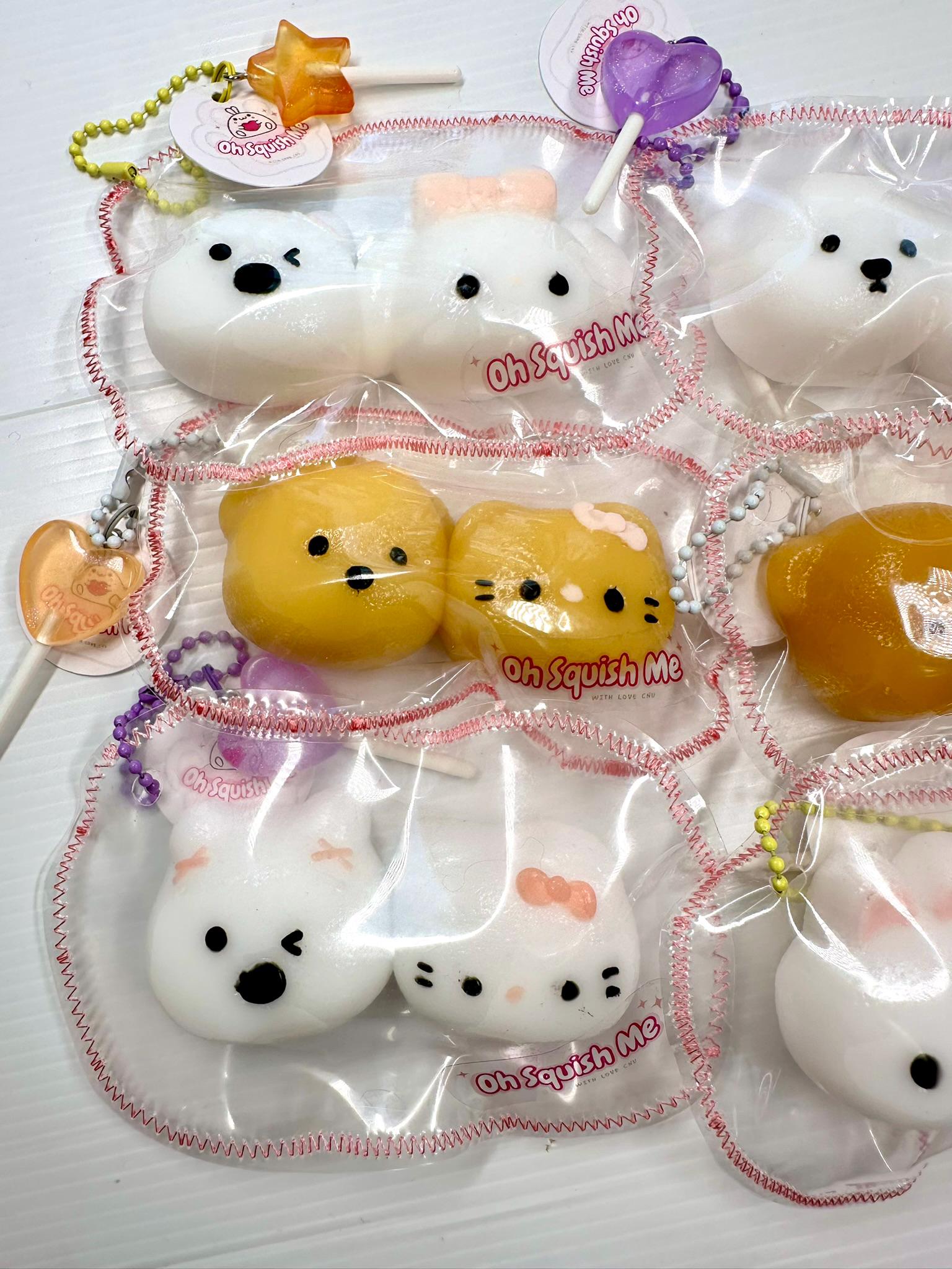 Kawaii Animal Duo Squishy | handmade, Slow-Rise Stress Relief | Sensory Fidget Toy | Gift thumbnail 2