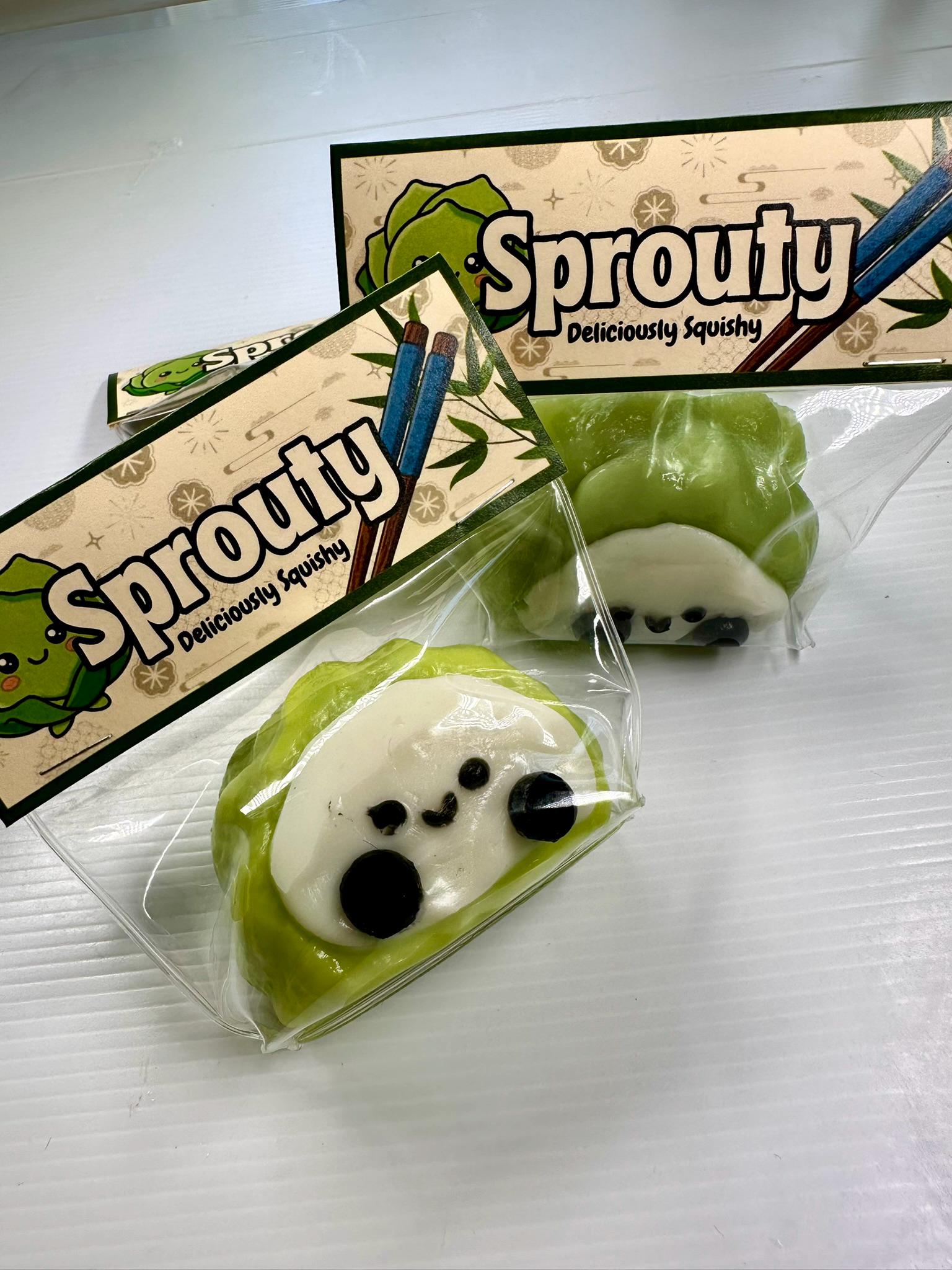 Sprouty the Cabbage Dumpling Squishy | Handmade, Slow-Rise Stress Relief | Sensory Fidget | Kawaii Gift