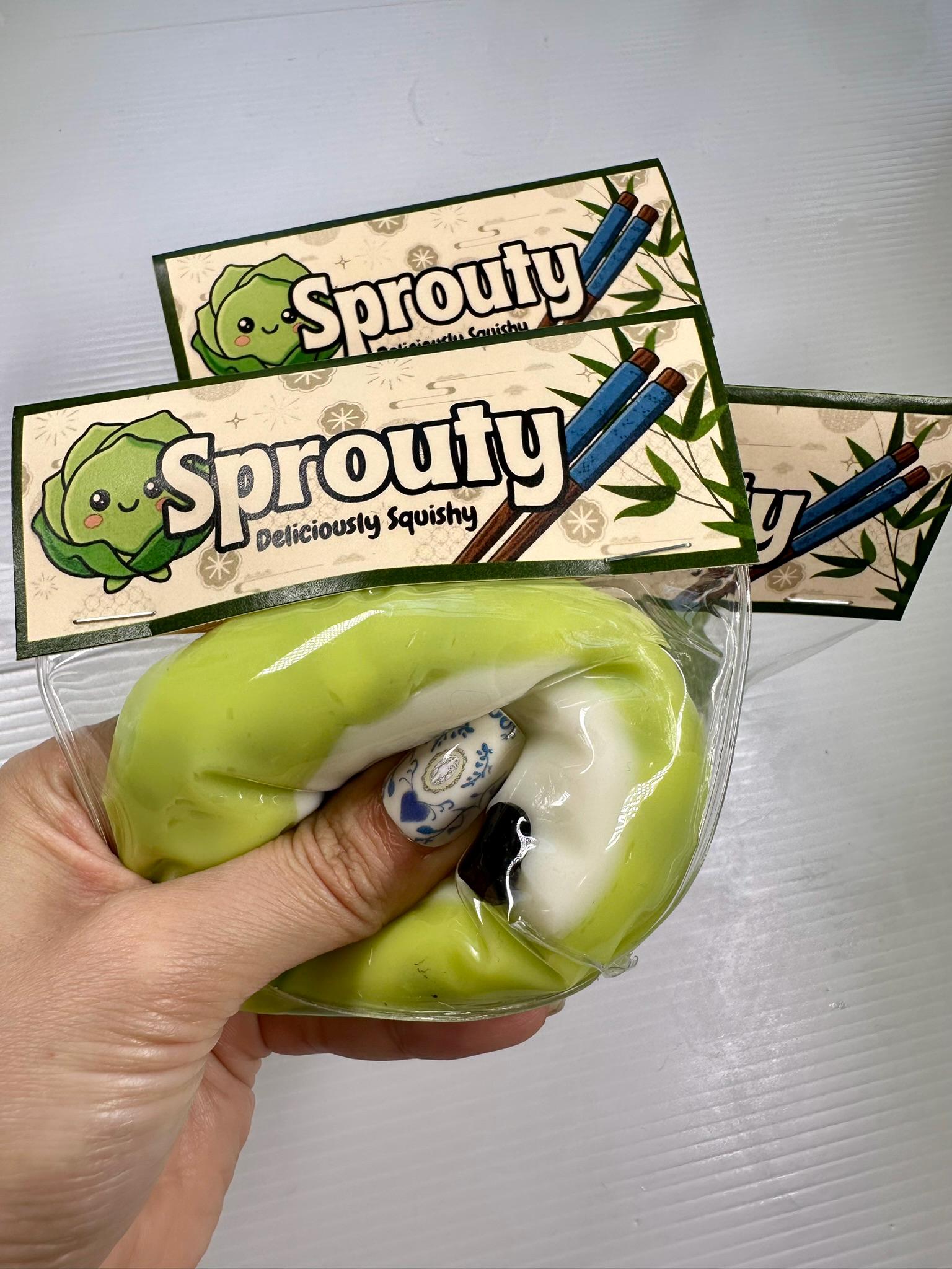 Sprouty the Cabbage Dumpling Squishy | Handmade, Slow-Rise Stress Relief | Sensory Fidget | Kawaii Gift thumbnail 3