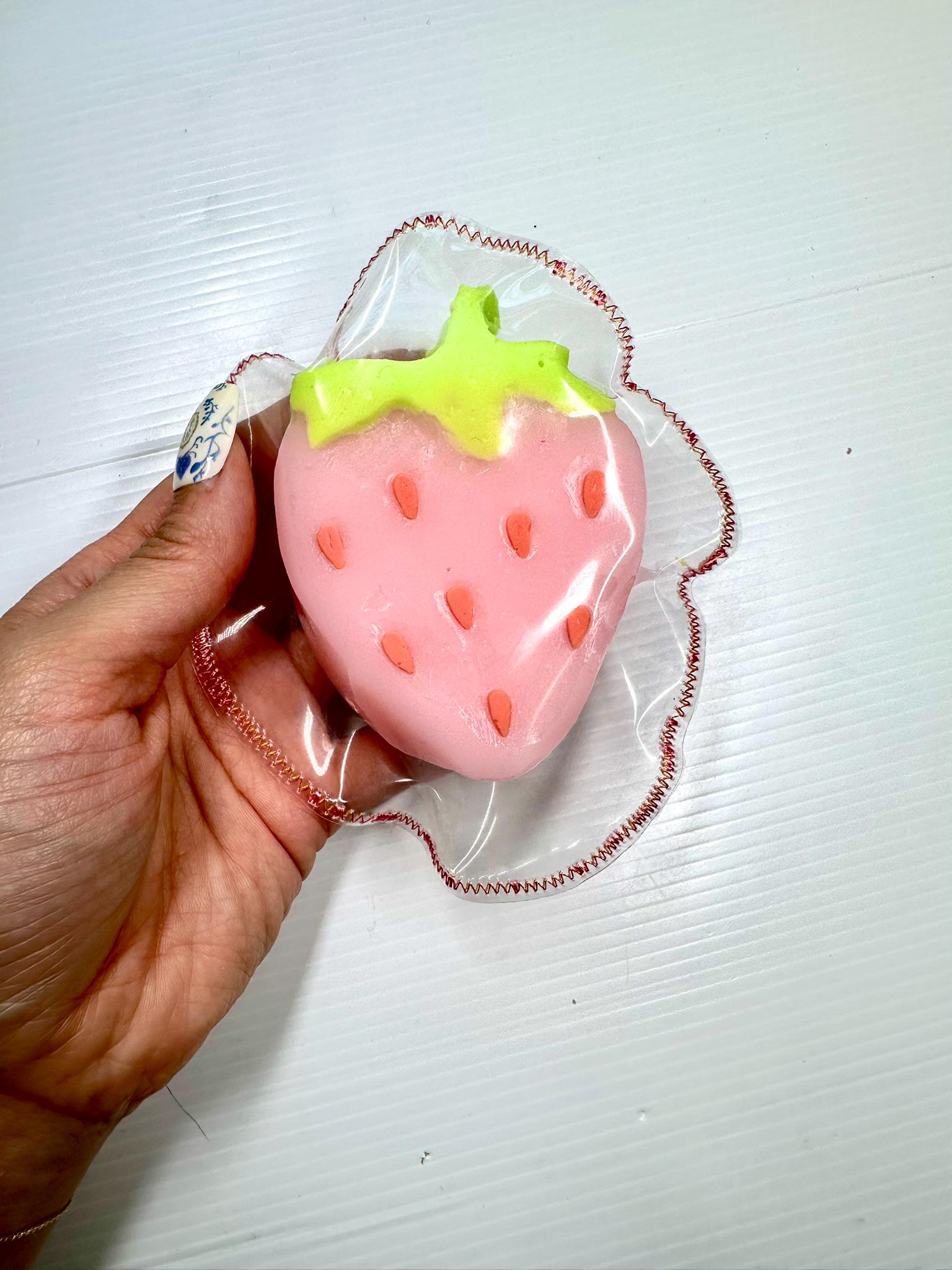 Strawberry Squishy Toy | Handmade, Soft & Slow Rising | Sensory Fidget Gift