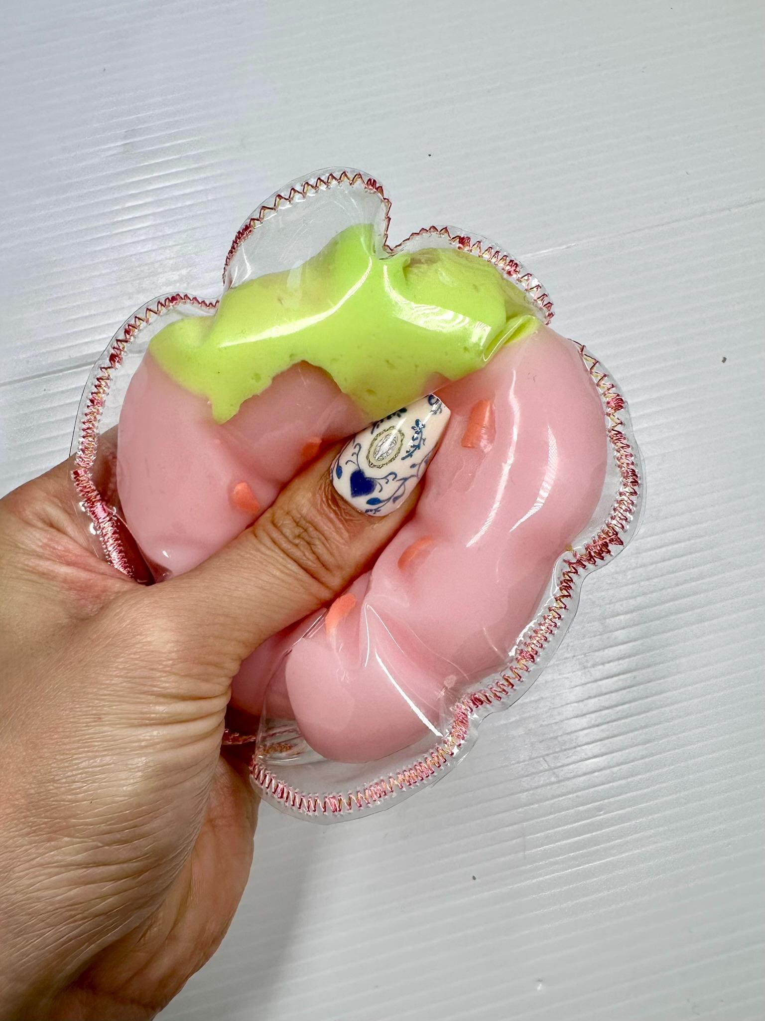 Strawberry Squishy Toy | Handmade, Soft & Slow Rising | Sensory Fidget Gift thumbnail 2