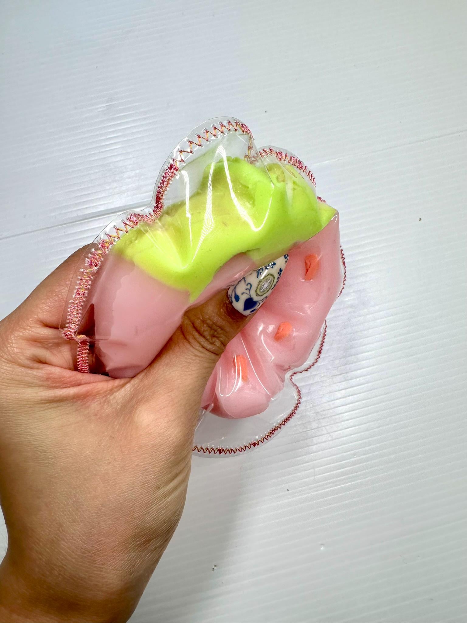 Strawberry Squishy Toy | Handmade, Soft & Slow Rising | Sensory Fidget Gift thumbnail 3
